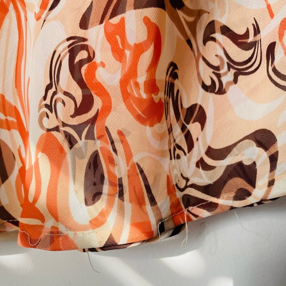 ASHLEY STEWART COLD SHOULDER SHEER FLORAL TOP - Picture 6 of 8